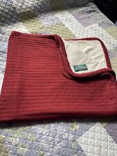 Lauren Ralph Lauren Cable Knit Red & Cream Throw Blanket 50” x 59.5” for sale  Shipping to South Africa