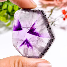 100% Natural Trapiche Amethyst Slice Loose Gemstone 75.5 Ct. 40X33X5 mm GSR-7853 for sale  Shipping to South Africa