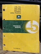John Deere 670,770,870,970,1070 Compact Utility Tractors Tech Manual TM1470 for sale  Shipping to Ireland
