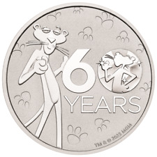 2024 Tuvalu Pink Panther 60th Ann. 1oz Silver BU Coin for sale  Shipping to South Africa