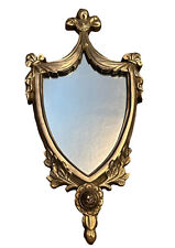 Cortina de colección estilo Art Nouveau francés adornada tono plateado - espejo colgante de pared esmeral segunda mano  Embacar hacia Argentina