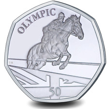 Gibraltar 50 pensów 2021 - Olympia Tokyo Jeździec UNC edycja tylko 7500 w folderze na sprzedaż  PL