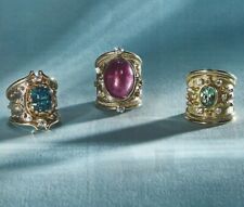 Elizabeth Gage Gold Rings with Precious Stones and Diamonds, Print Ad for sale  Alexandria