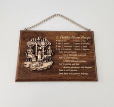 Placa de receita vintage A&F A Happy Home com casal pendurado na parede feita no Canadá  , usado comprar usado  Enviando para Brazil