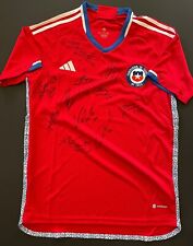 Camiseta Firmada de la Selección Nacional de Fútbol de Chile EXACTA Foto Prueba Vidal Gary Medel Certificado de Autenticidad, usado segunda mano  Embacar hacia Argentina