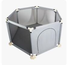 Mamakids Baby Playpen H0812 Used Once For An Hour Boxed Complete Grey Easy Build for sale  Shipping to South Africa
