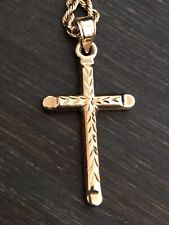 20” Gold Chain 10k 1.3” Cross From Turkey, used for sale  Shipping to South Africa