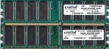 1GB 2x512MB PC-3200 DDR-400 RAM MEMORY KIT CRUCIAL INFINEON CT6464Z40B.I16T DDR1, used for sale  Shipping to South Africa