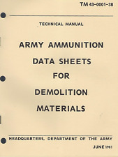 Livro histórico materiais de demolição, folhas de dados de munições do exército comprar usado  Enviando para Brazil