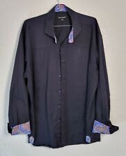Usado, Camisa masculina Bogosse Aramis manga longa preta vermelha azul punhos paisley tamanho 7 - 3XL comprar usado  Enviando para Brazil