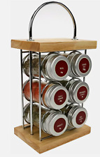 6 Jar Spice Rack Metal Handle Dinning table *free herbs filled BEST BEFORE MAR24 for sale  Shipping to South Africa