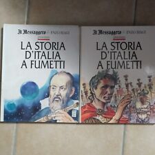 LA STORIA D'ITALIA A FUMETTI. ENZO BIAGI. IL MESSAGGERO. 2 volumi da rilegare usato  Civitavecchia