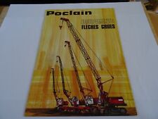 Documentation, brochure catalogue POCLAIN équipement flèche grues., occasion d'occasion  Nevers