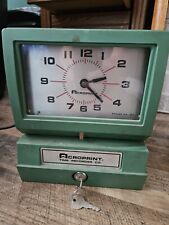 Acroprint Time Recorder Machine Clock With Key Vintage Tested With Time Cards for sale  Shipping to South Africa