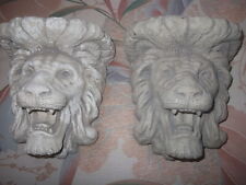  Cement Lion Head Set of Two Decor for sale  Shipping to South Africa