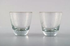 Tapio Wirkkala for Iittala. Finland 1960s. 2 vodka glass in clear art glass, käytetty myynnissä  Leverans till Finland