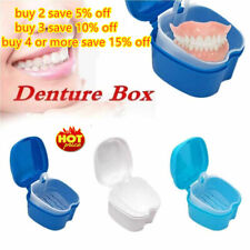 Denture Bath Case Dental False Teeth Storage Box with Hanging Net Container for sale  Shipping to South Africa