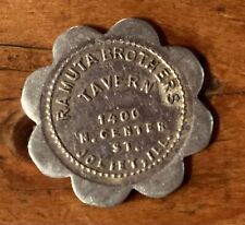 Ramuta Brothers Tavern Center Street Joliet Illinois IL. Token for sale  Shipping to South Africa