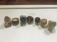Mixed lot of seven rings. Two are 18 karat EGP. Very pretty. for sale  Shipping to South Africa