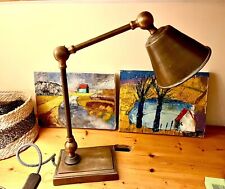 Heavy Solid Brass Industrial Desk Table Lamp Adjustable Vintage Style for sale  Shipping to South Africa