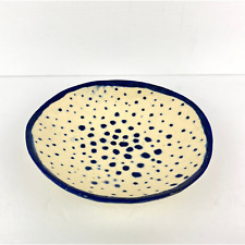 Saboneteira de cerâmica 6 polegadas confete manchado azul feita à mão comprar usado  Enviando para Brazil
