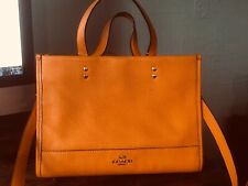 Bolsa satchel Coach laranja couro tiracolo alças vários bolsos zíper comprar usado  Enviando para Brazil