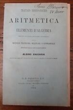 Aritmetica elementi algebra usato  Castellamonte