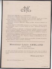 1909 faire part d'occasion  Toulouse