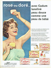 PUBLICITE PUBLICIDAD 066 1958 Cadum jabón rosa o dorado, usado segunda mano  Embacar hacia Argentina