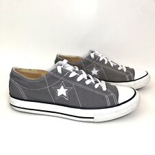 Tenis para mujer Converse One Star 8.5 gris lona torso bajo cómodos zapatos informales segunda mano  Embacar hacia Argentina