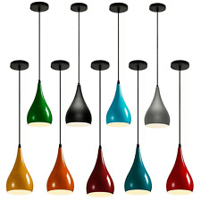 Vintage Ceiling Pendant Light Metal Lampshade E27 Teardrop Hanging Retro Lamp for sale  Shipping to South Africa