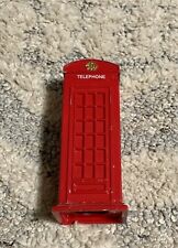 Vintage British Red Telephone Booth Metal Coin Bank for sale  Shipping to Canada