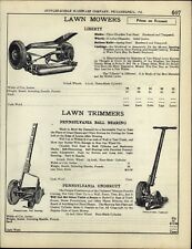 1920 PAPER AD 4 PG Pennsylvania Grand Pony Horse Lawn Mower Golf Putting Greens for sale  Shipping to Canada