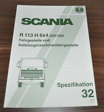 1989 Scania R113 H 320 360 Especificação 32 Caminhão Folheto Prospekt DE, usado comprar usado  Enviando para Brazil