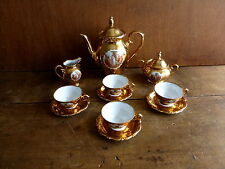 Occasion, service moka en porcelaine doré bavaria,marquis,marquise,4 personnes d'occasion  Bruay-sur-l'Escaut