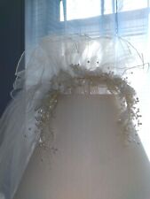 Vintage Bridal Veil, Ruffled Headpiece , 3 " Long for sale  Shipping to South Africa