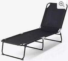 Basic Flat Black Sunbed Lounger 28x55x187.5cm Brand NEW in BOX, used for sale  Shipping to South Africa