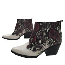 Sam Edelman Botas Occidentales con Estampado de Serpiente Mujer 9 Winona Berry Silla de Silla de Cuero Texano segunda mano  Embacar hacia Argentina