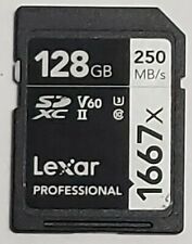 Tarjeta de memoria Lexar Pro 1667x 128 GB SDXC UHS-II, 250 MB/s de lectura, 120 MB/s de escritura segunda mano  Embacar hacia Argentina