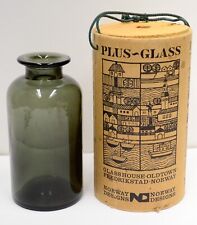 Glasshouse Plus Fredrikstad Norway Hadeland MCM Smoked Glass Bottle Vase Vtg til salgs  Frakt til Norway