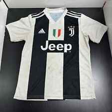 Camiseta deportiva Adidas serie A de la Juventus de fútbol a rayas blanca negra M 626 segunda mano  Embacar hacia Argentina