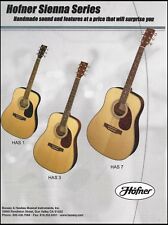 Guitarra Acústica The Hofner Sienna Series HAS 1 3 7 anuncio 2001 impresión publicitaria segunda mano  Embacar hacia Argentina