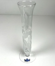 etched clear glass vase for sale  Monroe
