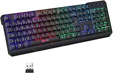 DISEÑO ESPAÑOL KLIM Chroma Teclado Inalámbrico para Juegos Teclado Inalámbrico ESPAÑOL segunda mano  Embacar hacia Argentina