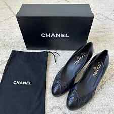 Chanel black leather d'occasion  Expédié en Belgium