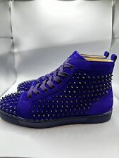 Christian Louboutin Veau Velours Mens Louis Spikes Sneakers SZ 41 for sale  Shipping to South Africa