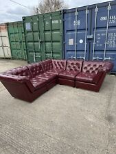 red leather corner sofa for sale  STAINES-UPON-THAMES