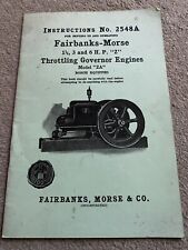 Fairbanks morse instructions for sale  SAFFRON WALDEN