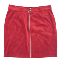 Mini-saia GUESS vermelha camurça sintética com zíper tamanho M comprar usado  Enviando para Brazil
