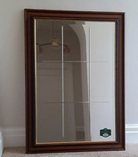 Bevelled Mirror with Wooden Frame size 89cm x 63cm, used for sale  Shipping to South Africa